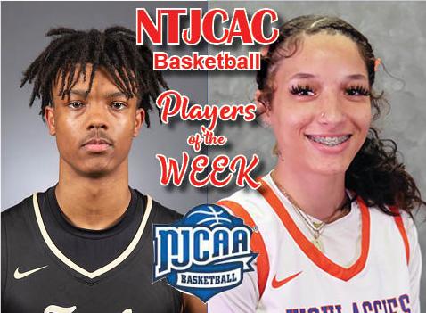 Nunley, Gonzales&nbsp;named NTJCAC Basketball Players of the Week
