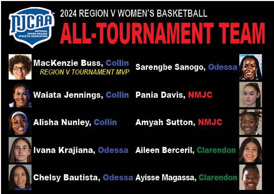 Region V All-Tournament Selections announced