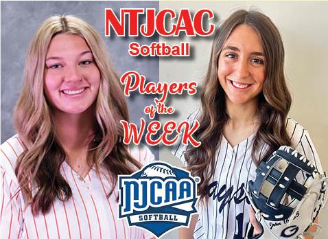 Batterton, Giaudrone claim NTJCAC Softball Players of the Week honors