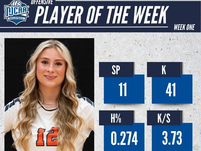 Walker Chosen as NJCAA DIII Offensive Player of Week